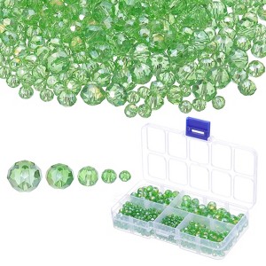 Unique Bargains Jewelry Making Craft Embellishments Rondelle Glass Beads - 1 of 4
