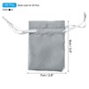 Unique Bargains Smooth Soft Wedding Christmas Satin Bags with Drawstring 50 Pcs - 2 of 4