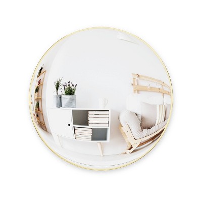 23" Convexa Decorative Wall Mirror Brass - Umbra