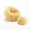 OUTSUPPLY Premium Foam Bean Bag Chair with Footrest, Lounge Chair for Living Room, Bedroom - 2 of 4