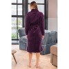 ADR Women's Plush Robe, Women's Plush Bathrobe, Fuzzy Pink Purple Comfy Robe Woman - 3 of 4