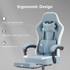 CAVINAS Pocket Spring Home Office Desk Chair with Winged Support, Retractable Footrest, Ergonomic Gaming Computer Chair, 360° Swivel Game Chair - 2 of 4