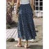 INSPIRE CHIC Women's Flowy Floral Summer Elastic High Waisted Side Slit Casual A-Line Maxi Skirts - 3 of 4