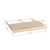 FurnitureR Folding Desk, 31.5 Inches Foldable Simple Laptop Table, Space Saving Computer Study Desk Compact Writing Workstation for Small Space, Oak - 3 of 4