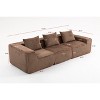 CAVINAS Multi Comfy Corduroy Sofa with Horizontal Texture Design,Indoor Compression 3-Seater Sofa Set,Sofa Couch for Living Room Furniture - 3 of 4