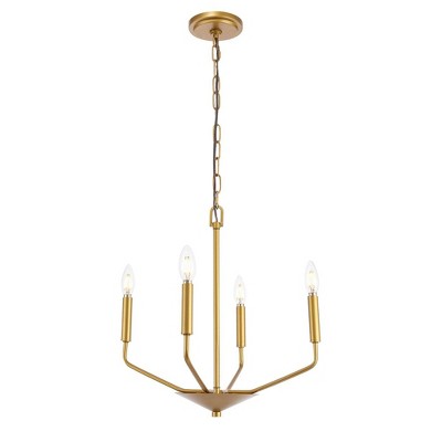 Elegant Lighting Enzo 4 light Brass pendant