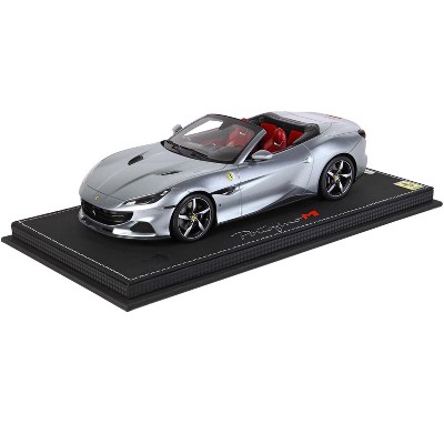 Ferrari Portofino M Convertible Grigio Titanio Gray Met. w/ Red Interior & DISPLAY CASE Ltd Ed to 99 pcs 1/18 Model Car by BBR