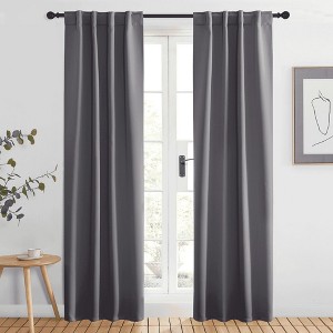 NICETOWN Backtab & Rod Pocket Blackout Thermal Curtain Panels, Set of 2 - 1 of 4