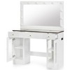GlasFlength Stylish Multifunctional Vanity Tables with Ample Storage for Bedroom or Cloakroom Decor, Modern Design Style, White,43.3”*16.3”*56.7" - 4 of 4