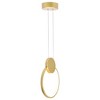 CWI Lighting Pulley 10 in LED Satin Gold Mini Pendant - 3 of 4