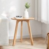 NicBex Solid Oak Wood Round End Tables Living Room, Small Side Table with 3-Leg Design, Bedroom Nightstand, Bed Side Table, Sofa Table for Living Room - 3 of 4