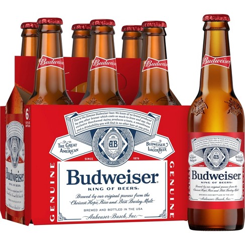 Budweiser Lager Beer - 6pk/12 Fl Oz Bottles : Target