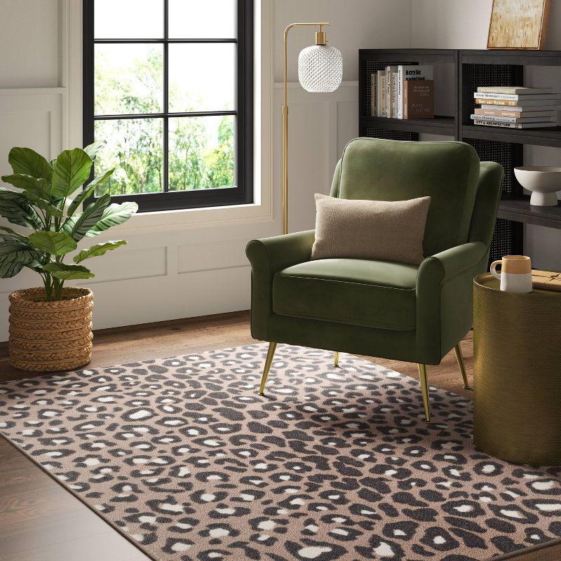 Leopard Area Rug Brown - Threshold™, 3 of 6