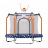 KWPZQEB 55" Trampoline Indoor/Outdoor for Kids, Toddler Baby Trampoline With Basketball Hoop & Safety Enclosure, Gifts for Boy and Girl - 2 of 4
