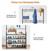 NewHome "Entryway Coat Rack & Shoe Storage Shelf - 4-Tier Freestanding Hall Tree Garment Hanger Organizer" Black - 4 of 4