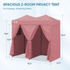 EAGLE PEAK Outdoor Changing Room 8x4, 2 Room Pop Up Portable Changing Room, Sun Shelter, Portable Dressing Room - 3 of 4