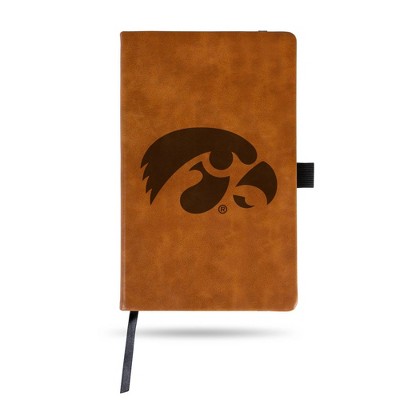 NCAA Iowa Hawkeyes Laser Engraved Brown Leather Padfolio