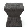 Christopher Knight Home Calhoun Outdoor Wicker Geometric Side Table, Multibrown - 4 of 4