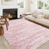 Area Rugs Floral Vintage Distressed Print Rugs for Living Room Bedroom Washable Rugs Non Slip Boho Area Rug Low Pile Ultra-Thin Floor Carpet - 2 of 4