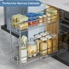 LOVMOR Pull Out Spice Rack for Narrow Cabinet (8?" W X 21" D),2 Tier Slide Out Cabinet Organizer and Pull Out Shelves Under - 2 of 4