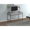 Safdie & Co. 49"L 2-Drawers Black Metal Computer Desk in Grey Cement - 2 of 3