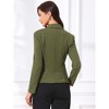 Allegra K Women's Elegant Work Office Lapel Collar Button Down Regular Fit Suit Blazer - 4 of 4
