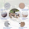 6PCS Patio PE Rattan Conversation Set, Outdoor Wicker Sectional Sofa with Storage Box and Tempered Glass Top Table -ModernLuxe - 2 of 4