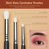 Eyeshadow Brush Set 11pcs Professional Eye Makeup Brushes Blending Shader Crease Black T340 - 4 of 4