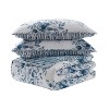 Blue Loom 3pc Dalia Quilt Set White/Indigo - image 4 of 4