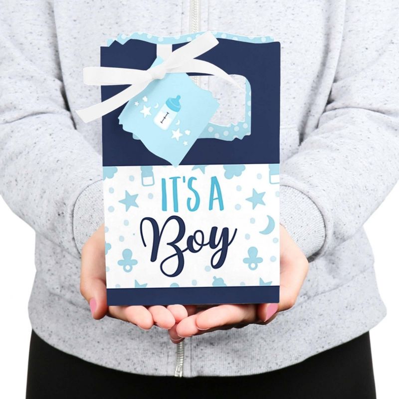 Big Dot of Happiness It's a Boy - Blue Baby Shower Favor Boxes - Set of 12, 5 of 7