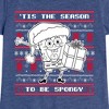 Girls' - SpongeBob SquarePants - Spongebob Xmas Sweater Fitted Short Sleeve Graphic T-Shirt - 2 of 4