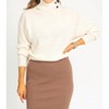 Women's BUTTON NECK KNIT - Q2 - 3 of 4