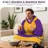 Catalonia Lakers Team Color Oversized Hoodie Blanket Sweatshirt, Wearable Fleece Pullover for Adults, Gifts for Basketball Lakers Fans, Gifts for Men - 2 of 4