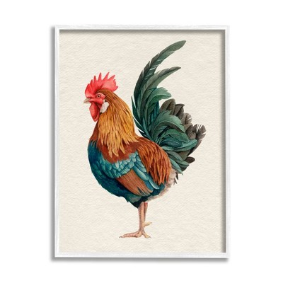 Stupell Industries Traditional Morning Rooster Illustration Elegant Bird Feathers