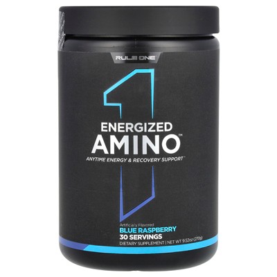 Rule One Proteins Energized Amino, Blue Raspberry, 9.52 oz (270 g)