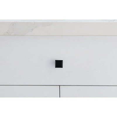 Elegant Matte Black Square Knob Multipack with Mounting Hardware