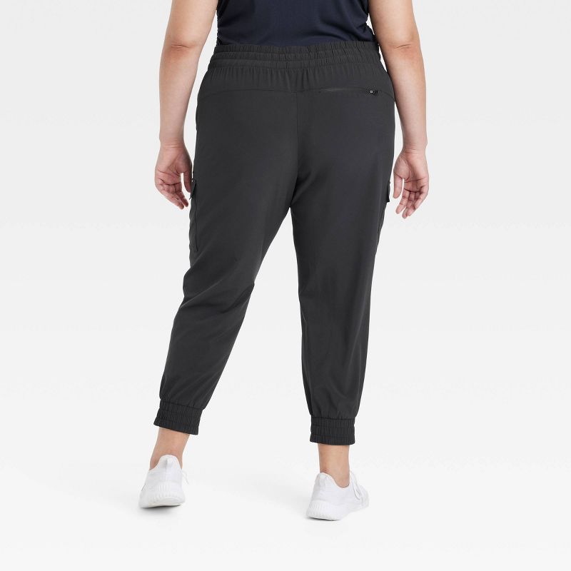 Women's Flex Woven Mid-Rise Cargo Joggers - All In Motion™, 2 of 4