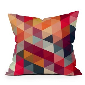 Three of the Possessed Modele Square Throw Pillow Red - Deny Designs - 1 of 3