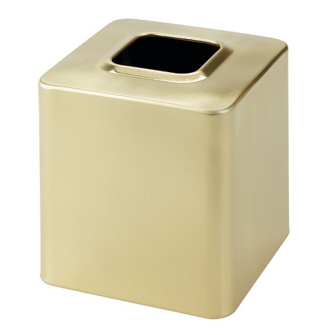 Mdesign Metal Square Tissue Box Cover For Bathroom - Soft Brass : Target