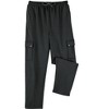 Collections Etc Men's French Terry Drawstring Waist Cargo Pants - 3 of 4