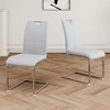 NicBex C-shaped Dining Chair Set of 2 Modern Upholstered Faux Leather Side Chair with Metal Legs for Dining Room - 2 of 4