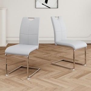 PAGED Upholstered Dining Chairs Modern Living Room Chairs Comfortable Kitchen Chairs with Metal Legs for Living Room - 1 of 4