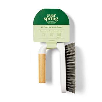 EVERSPROUT Grout Cleaning Brush Scrubber, Stiff V-Shaped Scrub Bristles  Built for Corners & Tough Grime, Swivel Scrub Brush & Grout Cleaner for