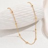 Dainty Gold Chain Necklace For Women - 18K Gold Plated Coin Disc Choker With Beaded & Paper Clip Layered Chain, Everyday Jewelry Gift - 4 of 4