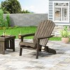 Okak Rustic Patio Folding Adirondack Chair Wooden Accent Chair for Porch,Garden&Backyard,Outdoor Lounge Chair,330lbs Max - 2 of 4