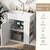 21.6 Inch Modern Floating Bathroom Vanity With Ceramic Basin, Storage Space Modern Wooden Bathroom Vanity - 4 of 4