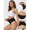 Allegra K Women's High Waist Tummy Control Stretch T-back Breathable Comfortable Thongs 3 Packs - image 3 of 4