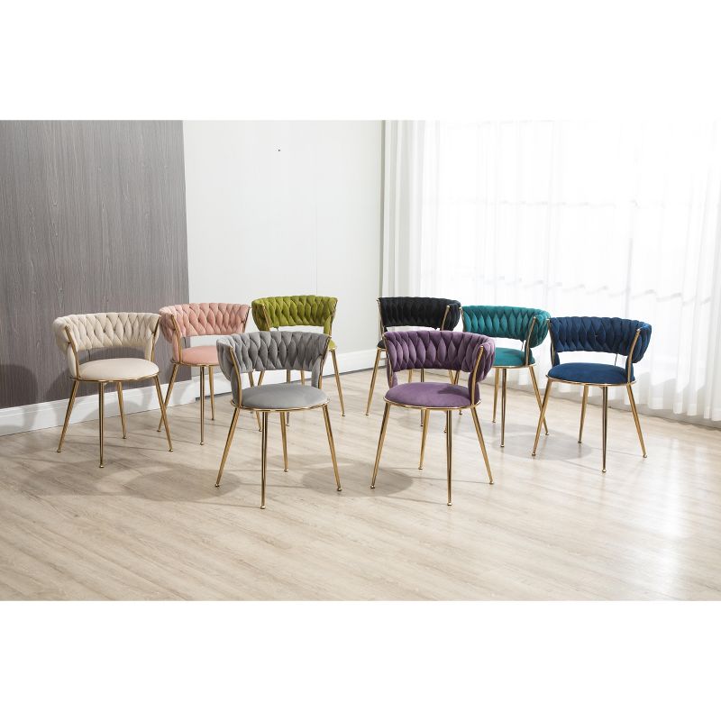 Set of 2 Modern Velvet Upholstered Accent Chair with Tufted Backrest-ModernLuxe, 2 of 12