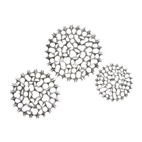 Set of 3 Metal Starburst Wall Decors with Cutout Design - Olivia & May - image 1 of 4