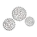 Set of 3 Metal Starburst Wall Decors with Cutout Design - Olivia & May